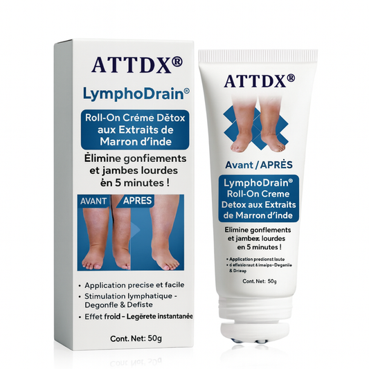 LymphoDrain™ Roll-On Crème Détox aux Extraits de Marron d’Inde