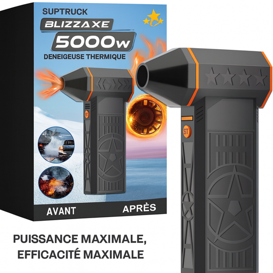 Blizzaxe™ Déneigeuse Thermique 5000W | Dégage 1 mètre de neige en 6 minutes chrono!
