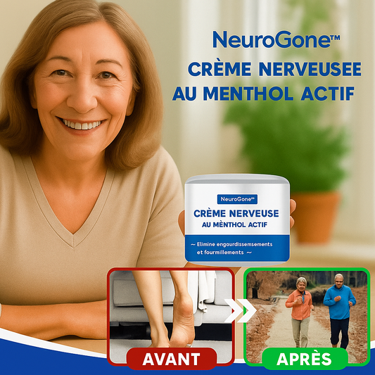 NeuroGone™ Crème Nerveuse au Menthol Actif | Élimine engourdissements et fourmillements en 5 jours!