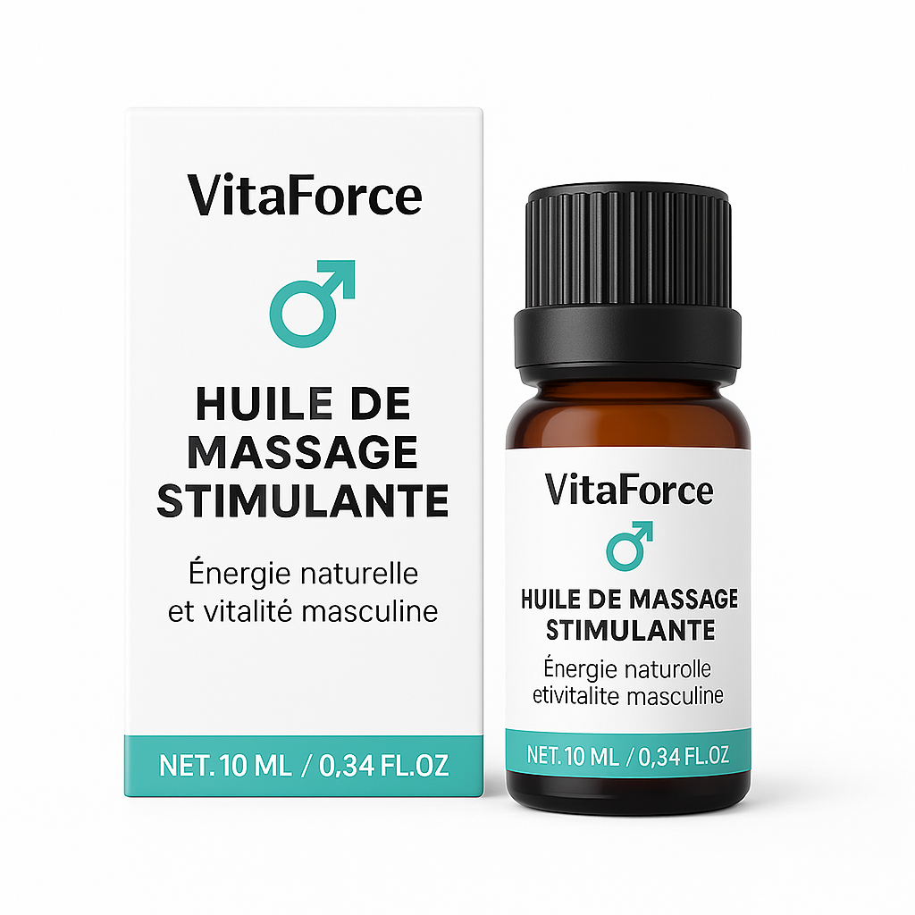 VitaForce™ Huile de Massage Stimulante | Déchaîne des érections dures et puissantes en 3 minutes!