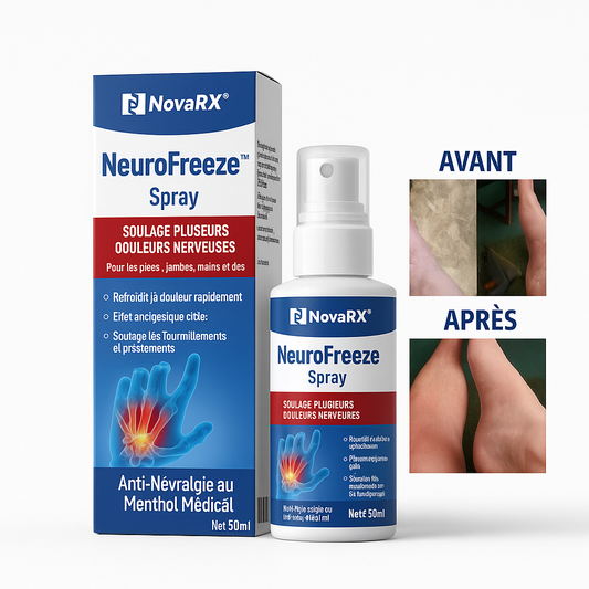 NeuroFreeze™ Spray Anti-Névralgie au Menthol Médical | Gèle la douleur nerveuse en moins de 2 minutes!