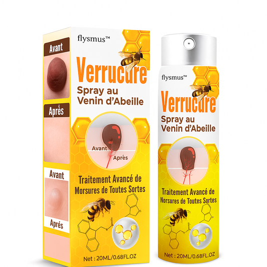 Verrucure™ Spray au Venin d’Abeille | Élimine verrues, zona et boutons infectés en 48h seulement!