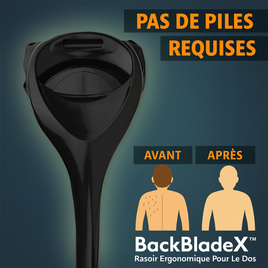 BackBladeX™ Rasoir Ergonomique pour le Dos | Élimine tous les poils sans aide en 2 minutes chrono!