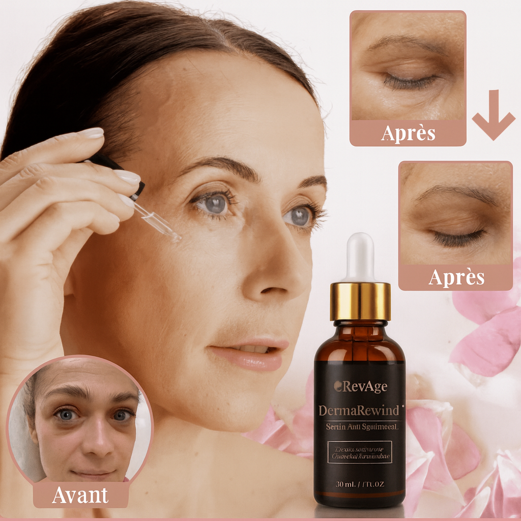 DermaRewind™ Sérum Anti-Âge Intensif | Raffermit la peau et gomme les rides dès 1 application!