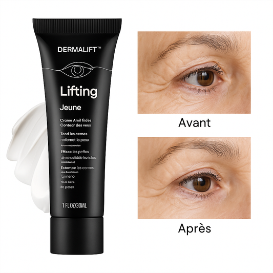 DermaLift™ Crème Anti-Rides Contour des Yeux | Efface les poches et les cernes en 3 minutes!