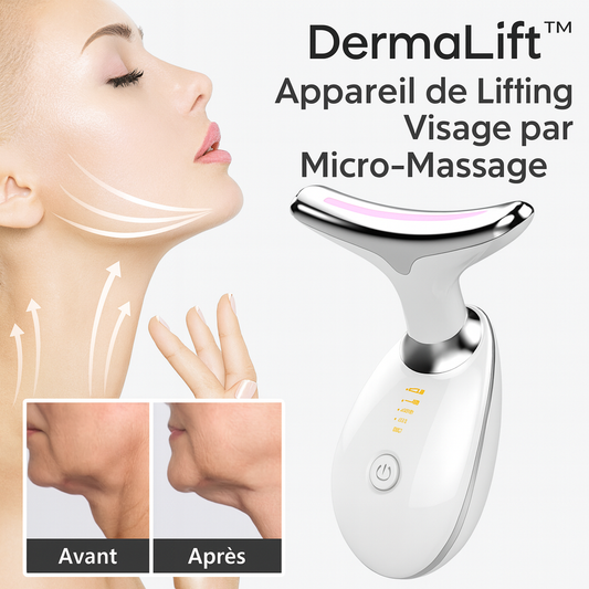 DermaLift™ Appareil de Lifting Visage par Micro-Massage | Retend la peau et efface les rides dès la 1re utilisation!