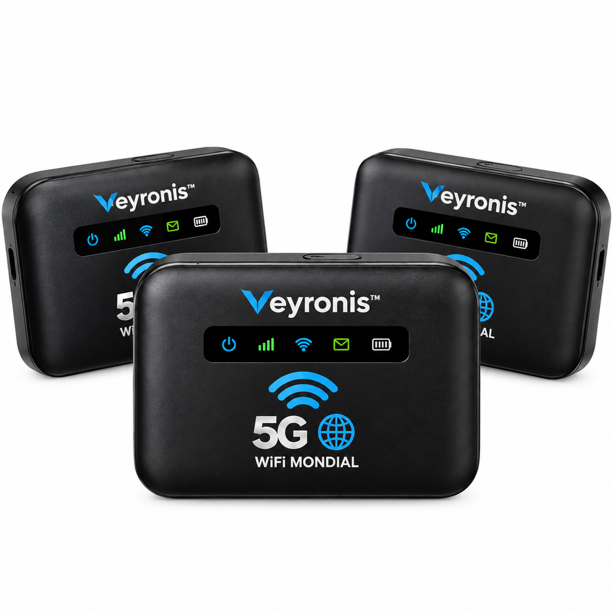 Veyronis™ Routeur WiFi Mondial | Internet 4G/5G dans 196 pays en 5 secondes chrono, sans surcoût !