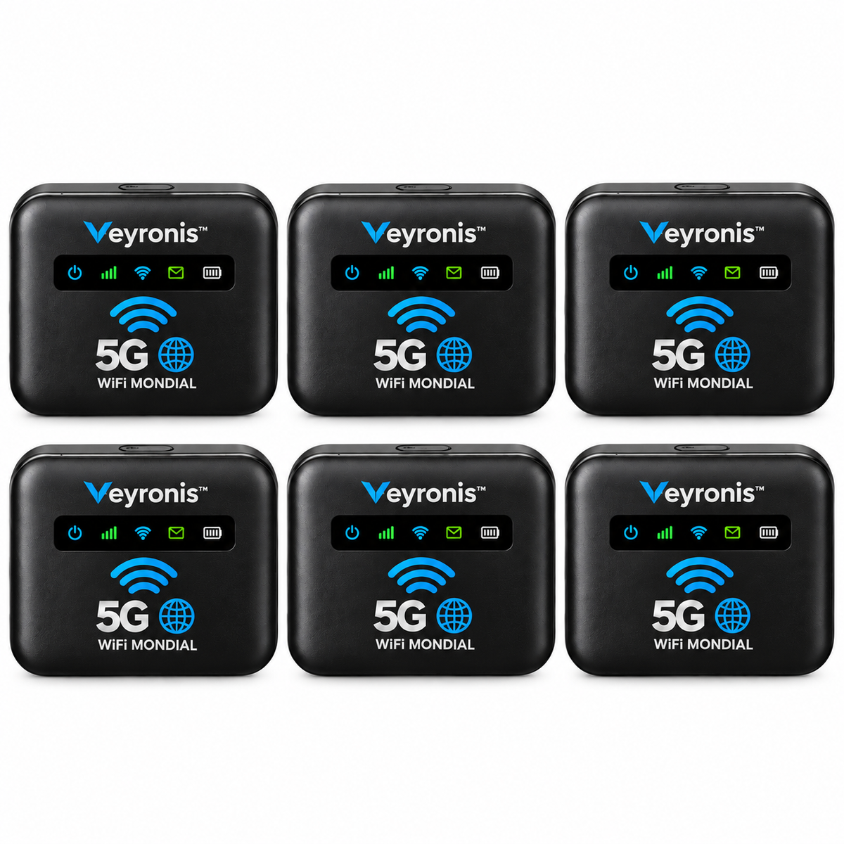 Veyronis™ Routeur WiFi Mondial | Internet 4G/5G dans 196 pays en 5 secondes chrono, sans surcoût !