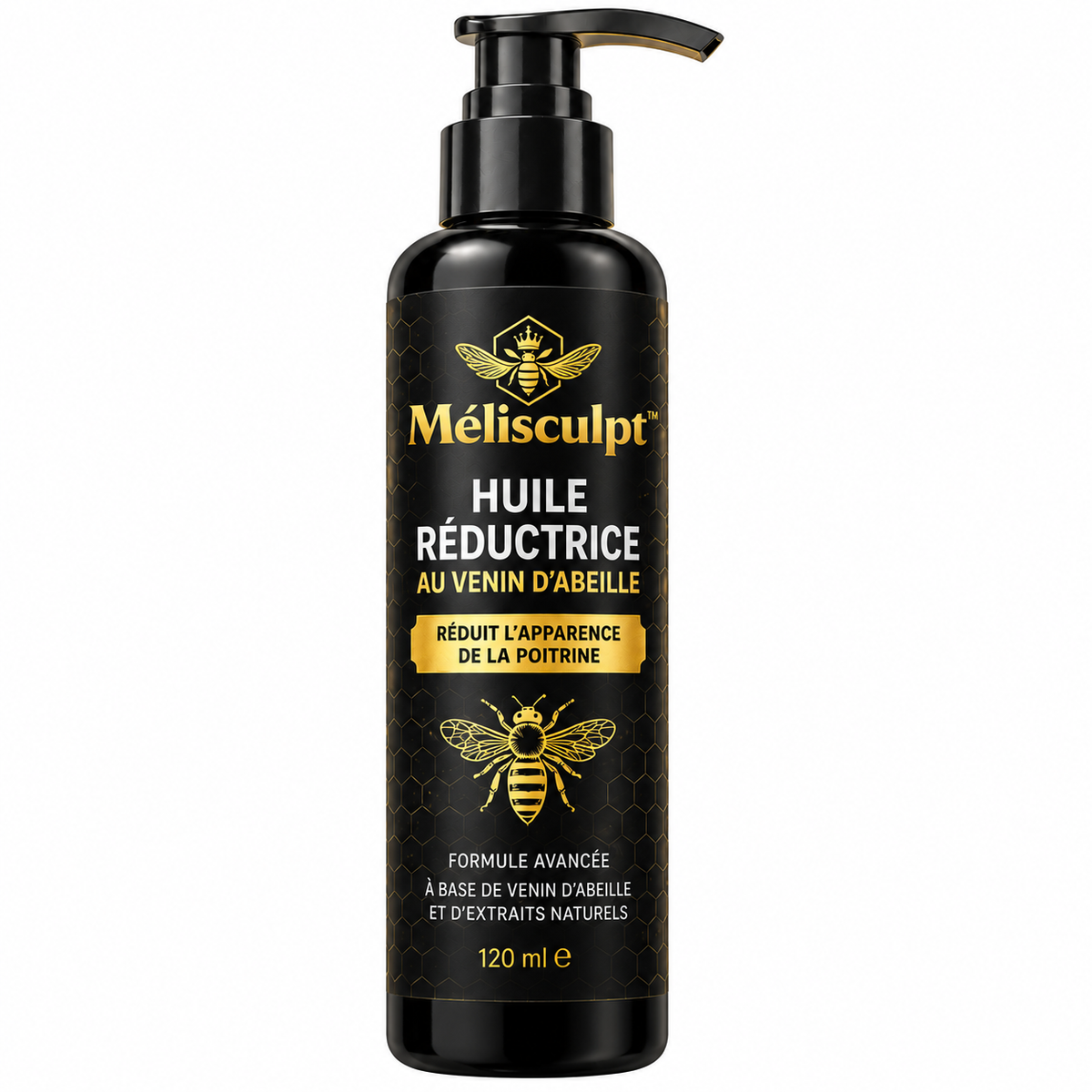 Mélisculpt™ Huile Réductrice au Venin d’Abeille | Élimine les seins masculins en 7 jours chrono!