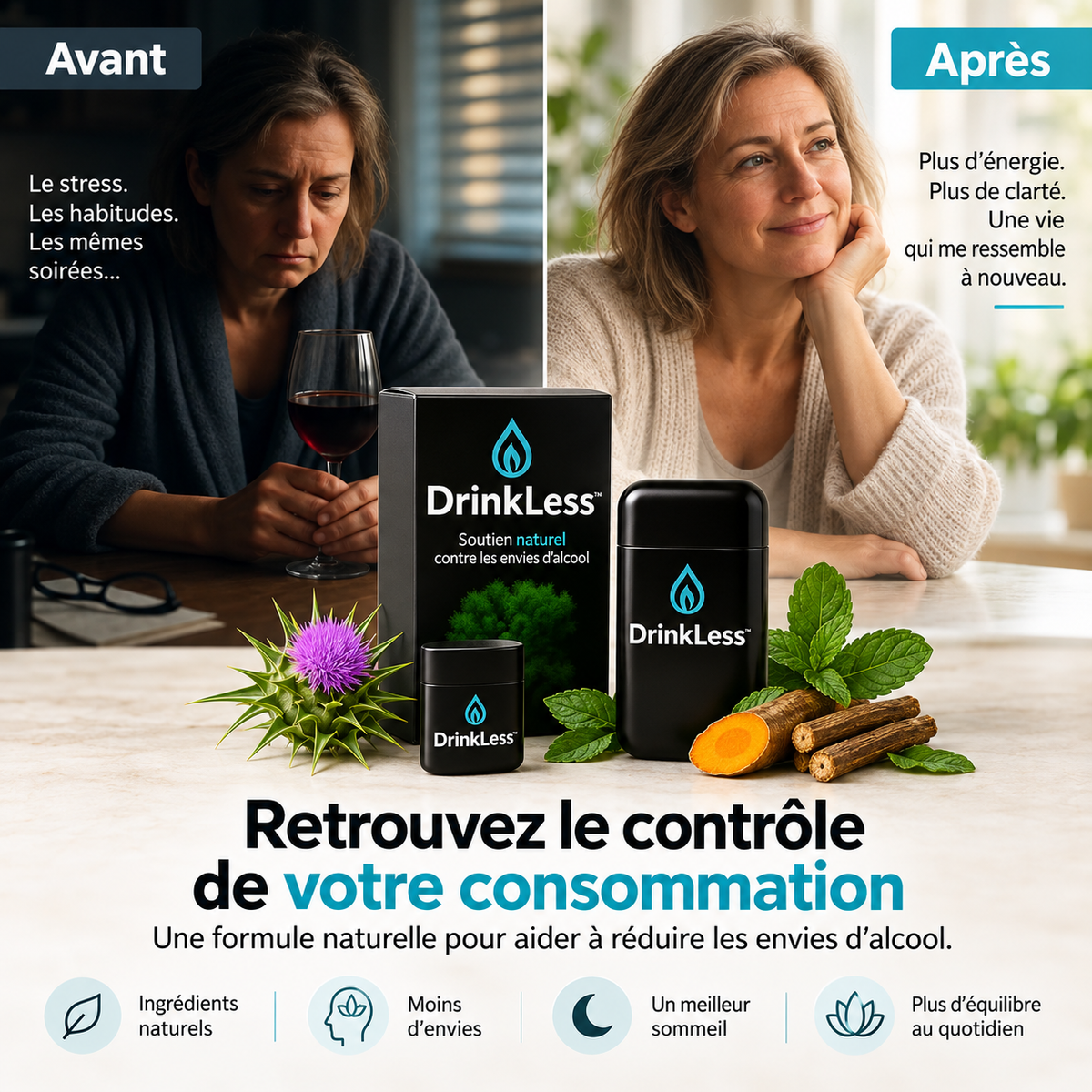 DrinkLess™ Inhalateur Nasal Anti-Envie d’Alcool | Reprenez le contrôle en 5 jours, sans pression ni lutte intérieure !