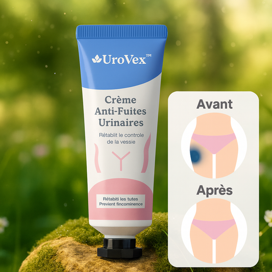 UroStop™ Crème Anti-Fuites Urinaires | Stoppe les pertes dès la 1ère application, même la nuit!