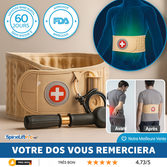 SpineLiftPro™ Ceinture Decompression Lombaire | Libère votre dos et soulage la sciatique en 15 minutes!