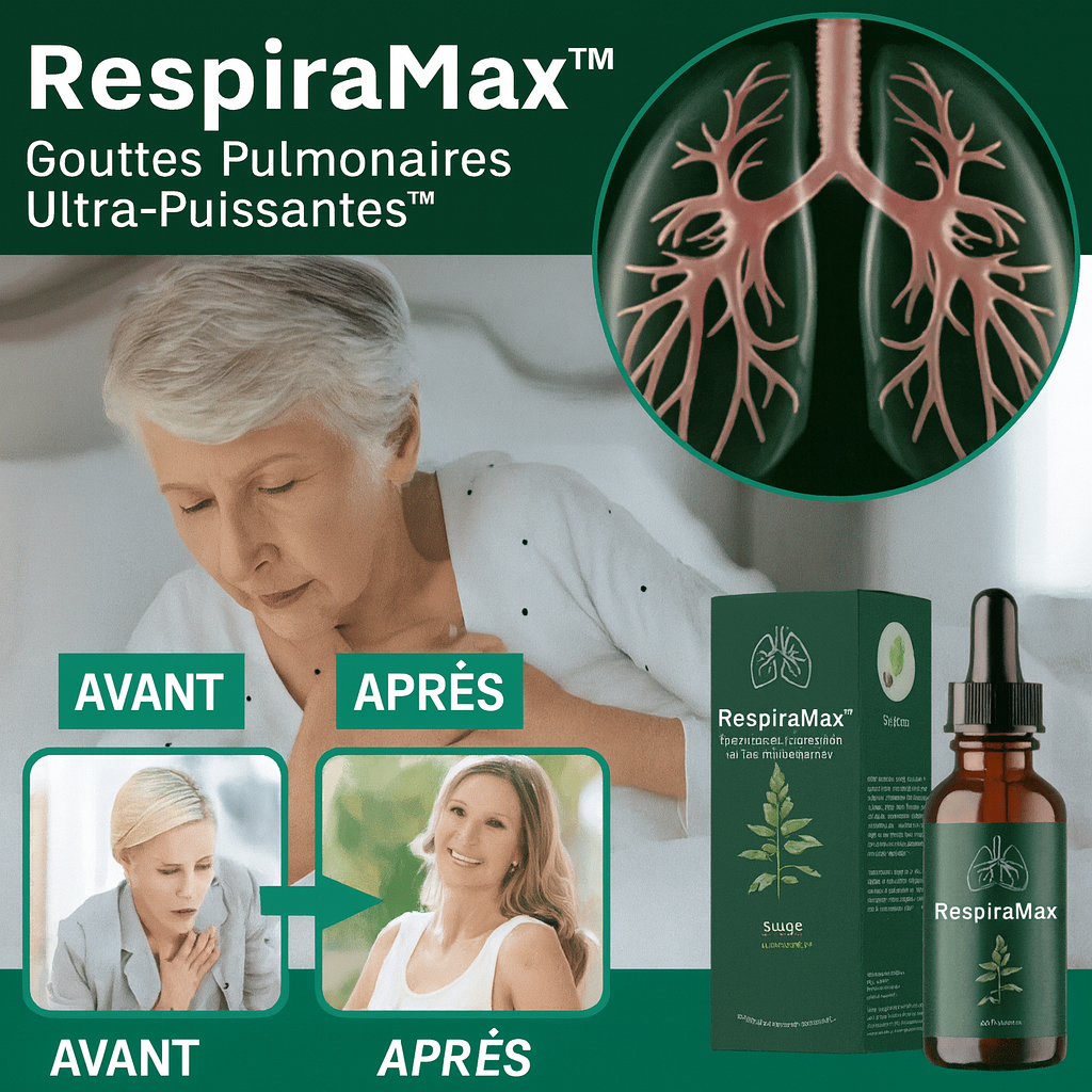RespiraMax™ Gouttes Pulmonaires Ultra-Puissantes | Libère 95 % de vos voies respiratoires en 48h chrono!