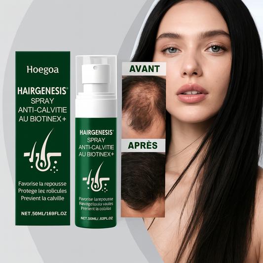 HairGenesis™ Spray Anti-Calvitie au Biotinex+ | Fait repousser les cheveux dès 7 jours, même sur crâne chauve!