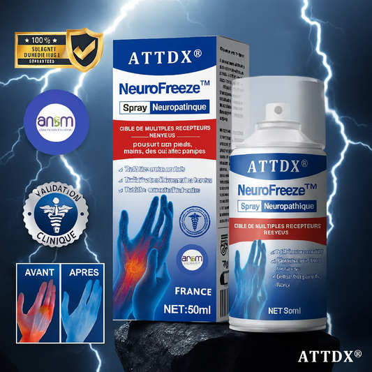 NeuroFreeze™ Spray Neuropathique Réfrigérant | Éteint les Brûlures Nerveuses et les Picotements dès la 1ère Application!