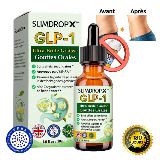 SlimDropX™ Gouttes Orales GLP-1 Ultra-Brûle-Graisse | Perdez Jusqu’à 7kg en 14 Jours, Sans Régime!