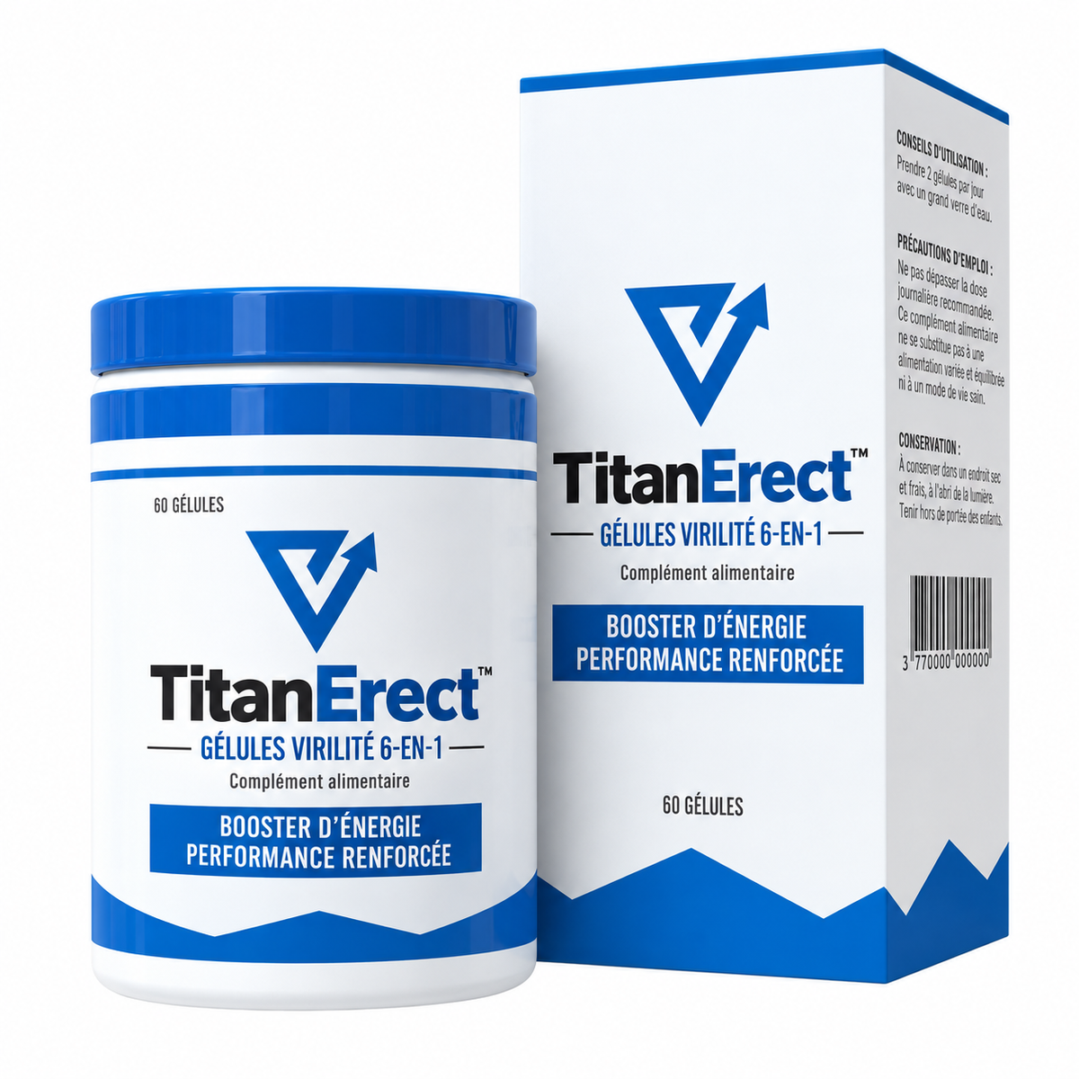 TitanErect™ Gélules Virilité 6-en-1 | Des érections plus fermes, plus de désir et une virilité retrouvée !