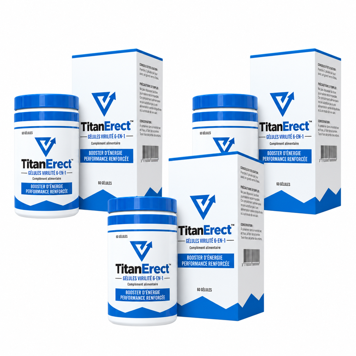TitanErect™ Gélules Virilité 6-en-1 | Des érections plus fermes, plus de désir et une virilité retrouvée !