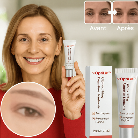 OptiLift™ Crème Lifting pour les Paupières Tombantes | Remonte vos paupières en 2 minutes – sans Botox ni chirurgie!