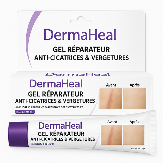 DermaHeal™ Gel Réparateur Anti-Cicatrices & Vergetures | Lisse les marques en 7 jours seulement!