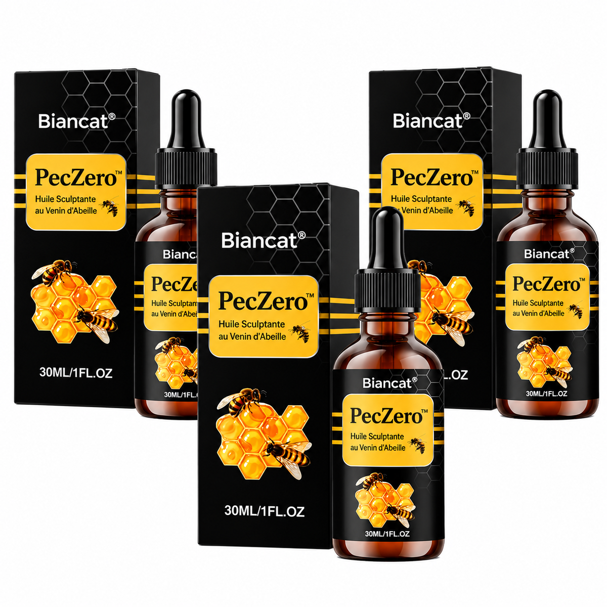 PecZero™ Huile Sculptante au Venin d’Abeille | Torse plus ferme et plus dessiné en 4 à 8 semaines, sans chirurgie !