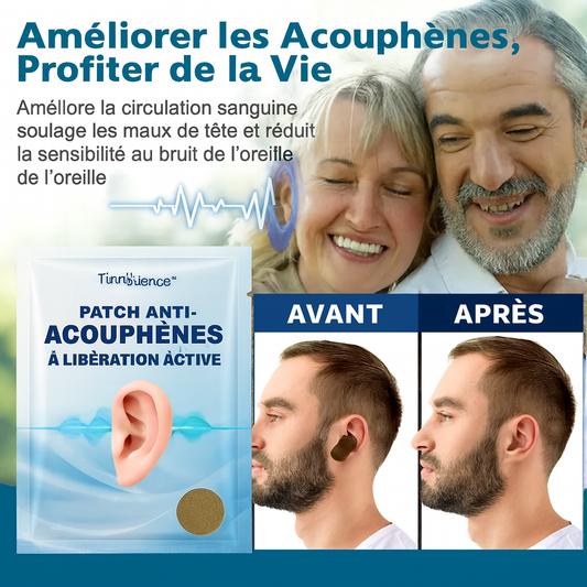 TinniSilence™ Patch Anti-Acouphènes à Libération Active | Stoppe les bourdonnements en 3 nuits seulement!