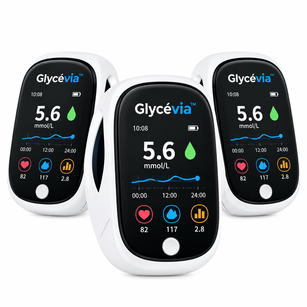 Glycévia™ Capteur Glycémie Sans Piqûre | Vérifiez votre sucre en 5 secondes, sans sang ni douleur !