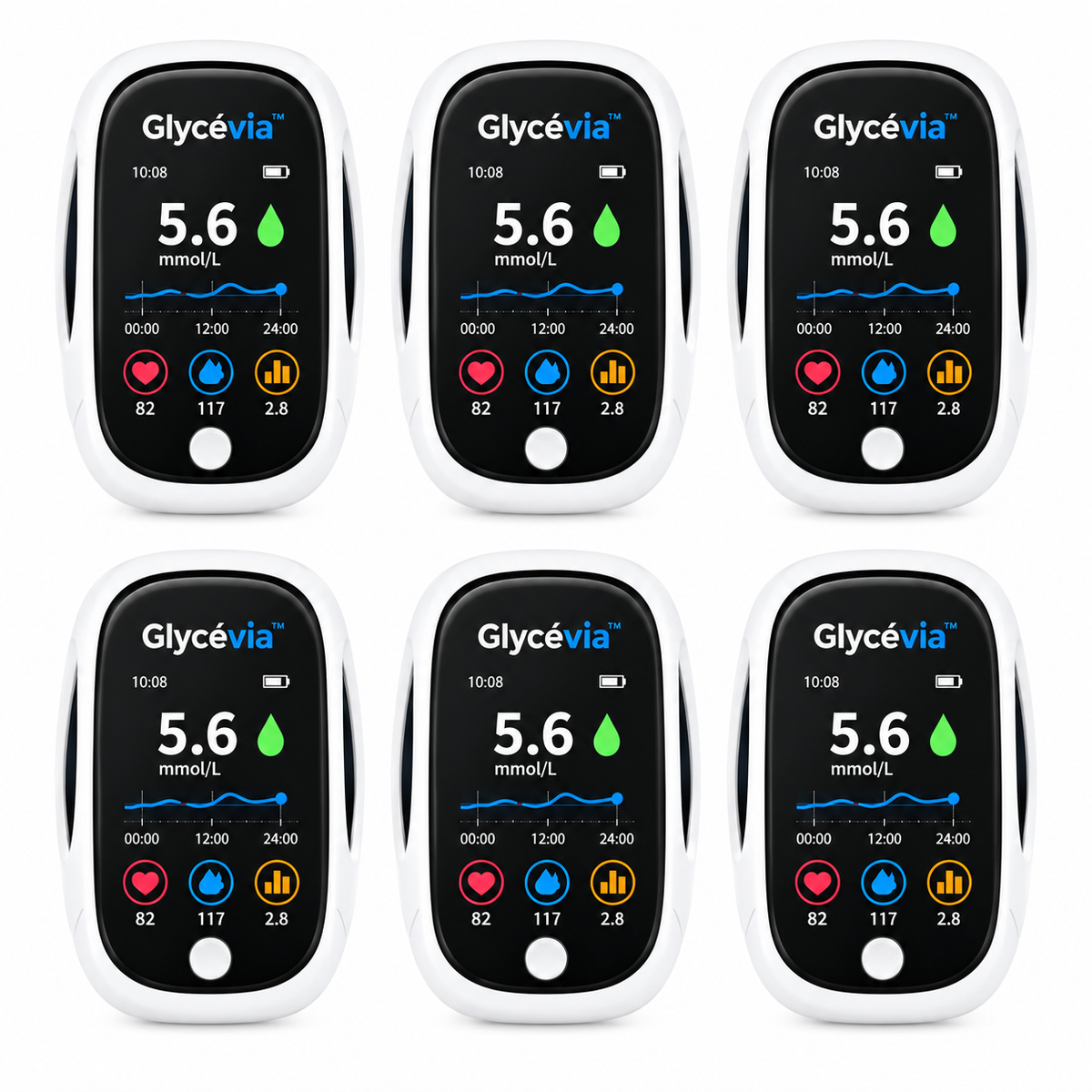 Glycévia™ Capteur Glycémie Sans Piqûre | Vérifiez votre sucre en 5 secondes, sans sang ni douleur !