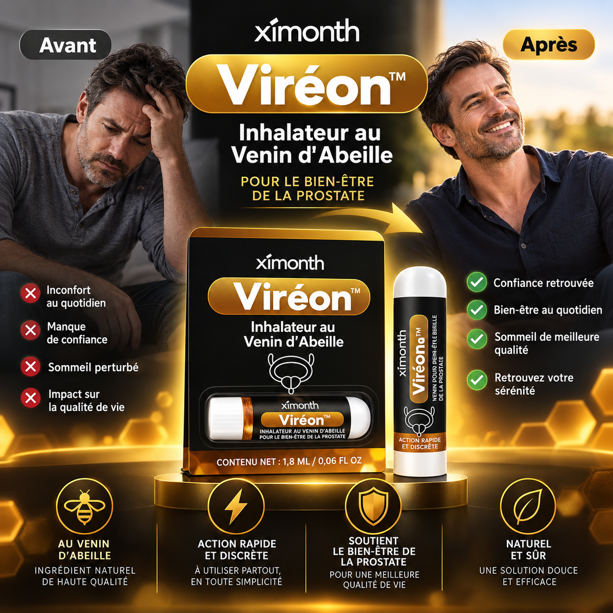 Viréon™ Inhalateur au Venin d’Abeille | Obtenez une érection dure comme l’acier en quelques minutes !