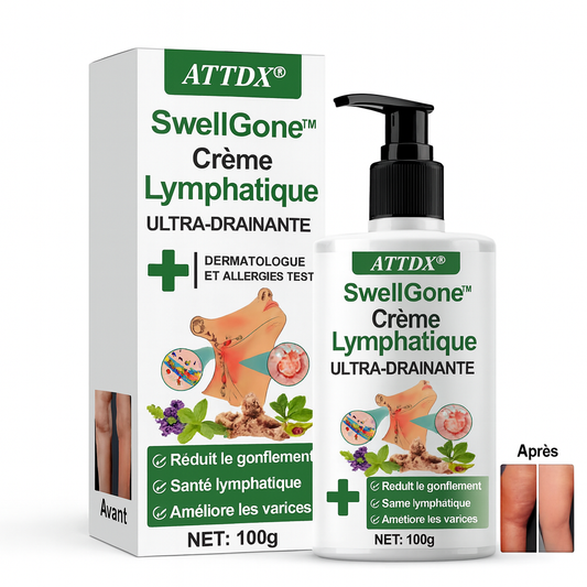 SwellGone™ Crème Lymphatique Ultra-Drainante | Élimine œdèmes, gonflements et jambes lourdes dès la première application!