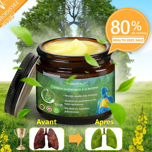 PulmoVital™ Crème Pulmonaire à la Molène | Répare et libère vos poumons en moins de 10 minutes!