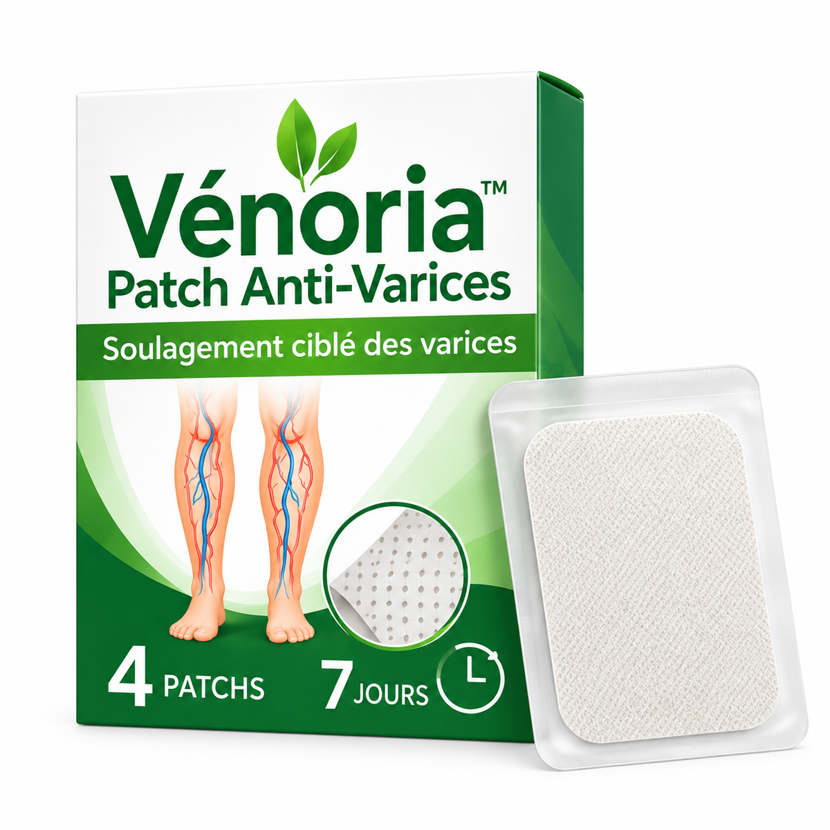 Vénoria™ Patch Anti-Varices | Éliminez les varices visibles et retrouvez des jambes lisses en 7 jours chrono !