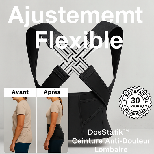 DosStatik™ Ceinture Anti-Douleur Lombaire | Élimine Sciatique & Mal de Dos Dès la Première Utilisation!