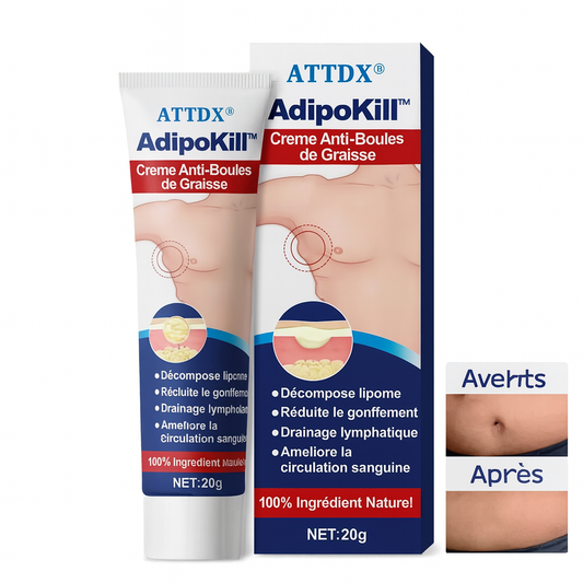 AdipoKill™ Crème Anti-Boules de Graisse Naturelle | Dissout les Lipomes Sans Chirurgie en 5 Jours!