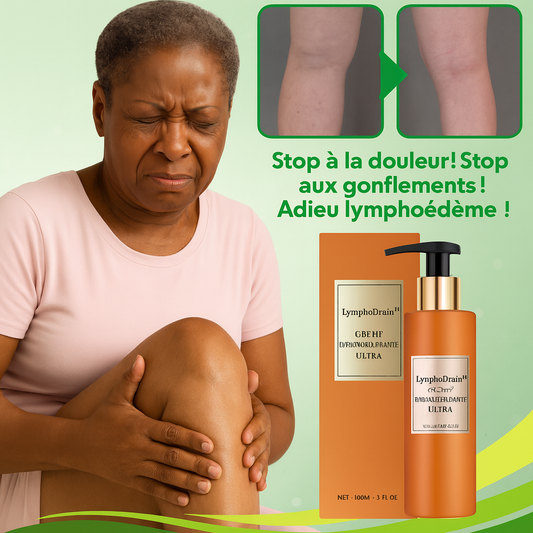LymphoDrain™ Crème Décongestionnante Ultra | Élimine les gonflements et le lymphœdème en 5 jours chrono!
