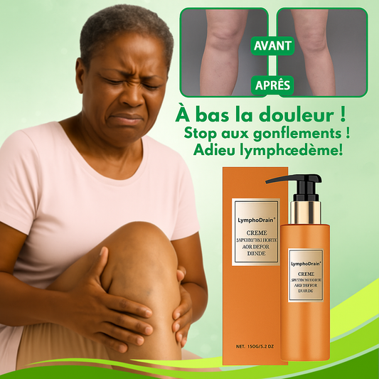 LymphoDrain™ Crème Décongestionnante au Marron d’Inde | Élimine 97 % des gonflements lymphatiques en 5 jours!