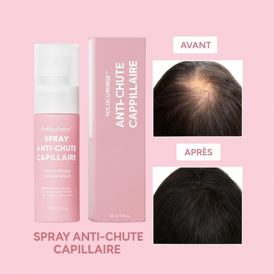 FollicuForce™ Spray Anti-Chute Capillaire | Stoppe la chute et fait repousser vos cheveux en 14 jours chrono!