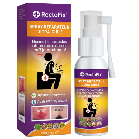 RectoFix™ Spray Réparateur Ultra-Ciblé | Élimine hémorroïdes internes et externes en 7 jours chrono!