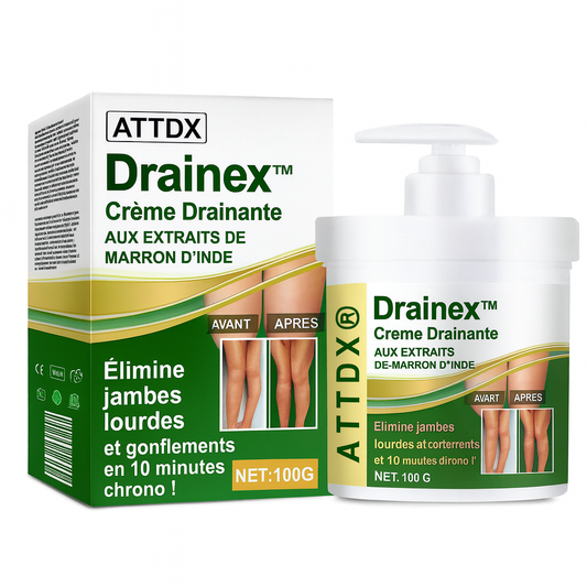 Drainex™ Crème Drainante aux Extraits de Marron d’Inde | Élimine jambes lourdes et gonflements en 10 minutes chrono!
