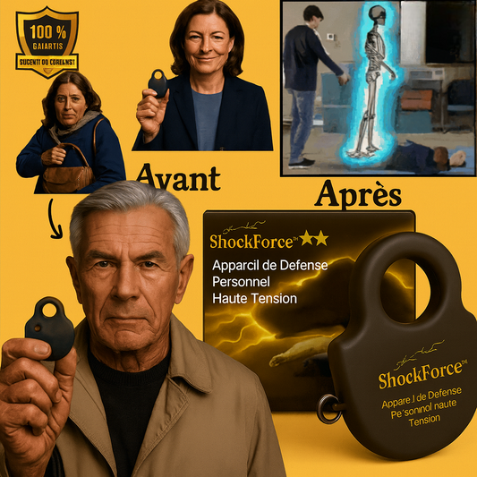 ShockForce™ Appareil de Défense Personnel Haute Tension | Neutralise tout agresseur en 1 seconde, sans effort!