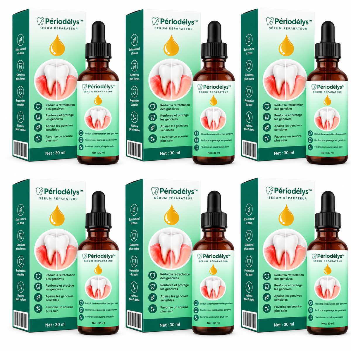 Périodélys™ Sérum Réparateur | Stoppez la rétractation et sauvez vos dents en seulement 4 jours !