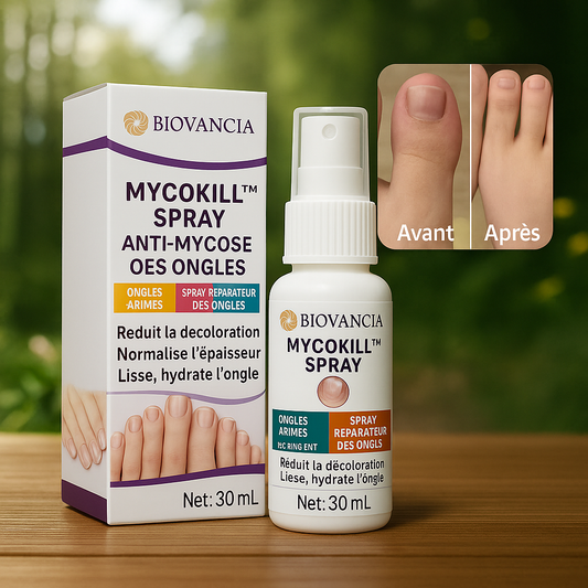 MycoKill™ Spray Anti-Mycose des Ongles | Élimine champignons & jaunissement en 7 jours seulement!