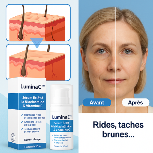 LuminaC™ Sérum Éclat à la Niacinamide & Vitamine C | Efface taches & illumine votre peau en 7 jours!