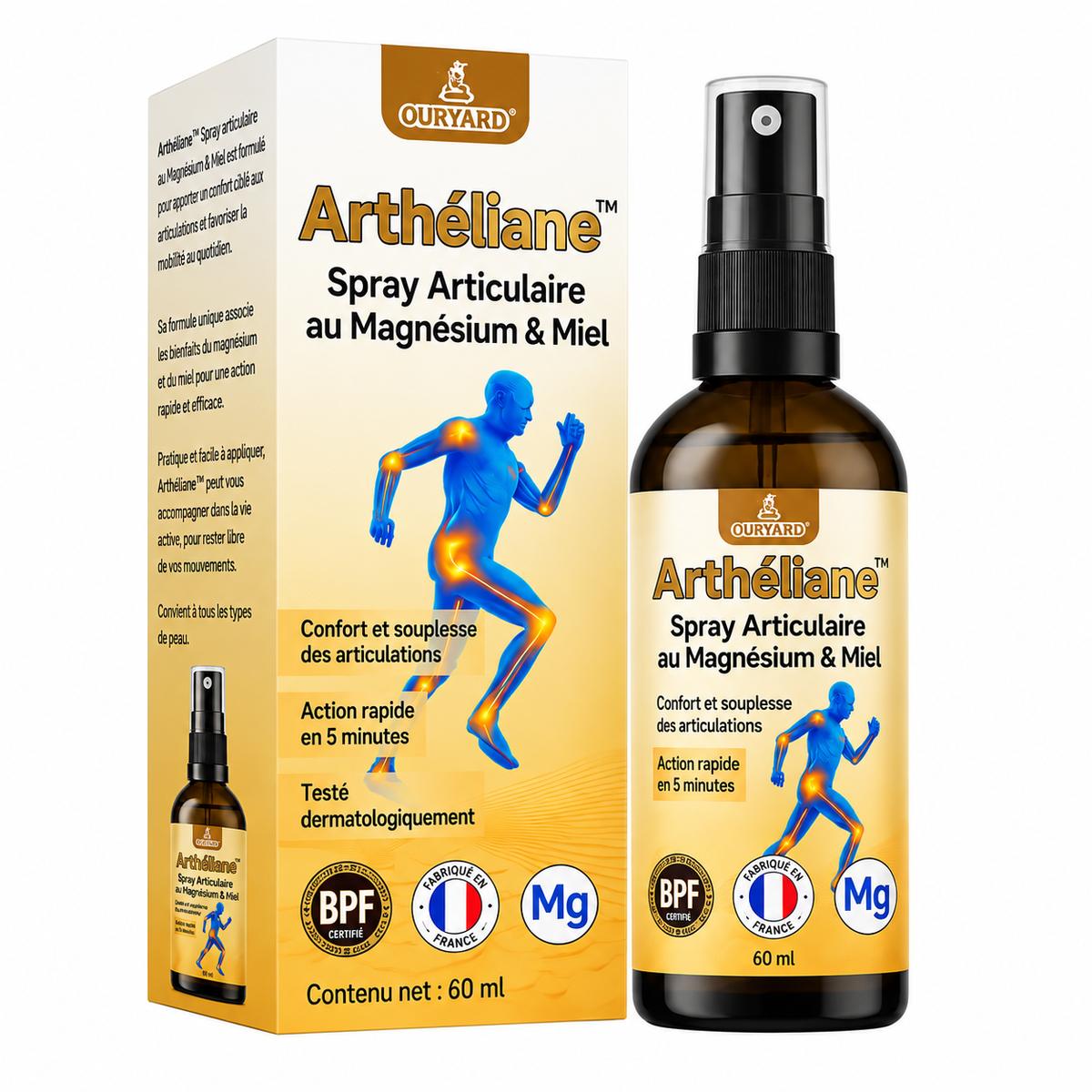 Arthéliane™ Spray Articulaire au Magnésium & Miel | Répare vos articulations douloureuses en 10 minutes!