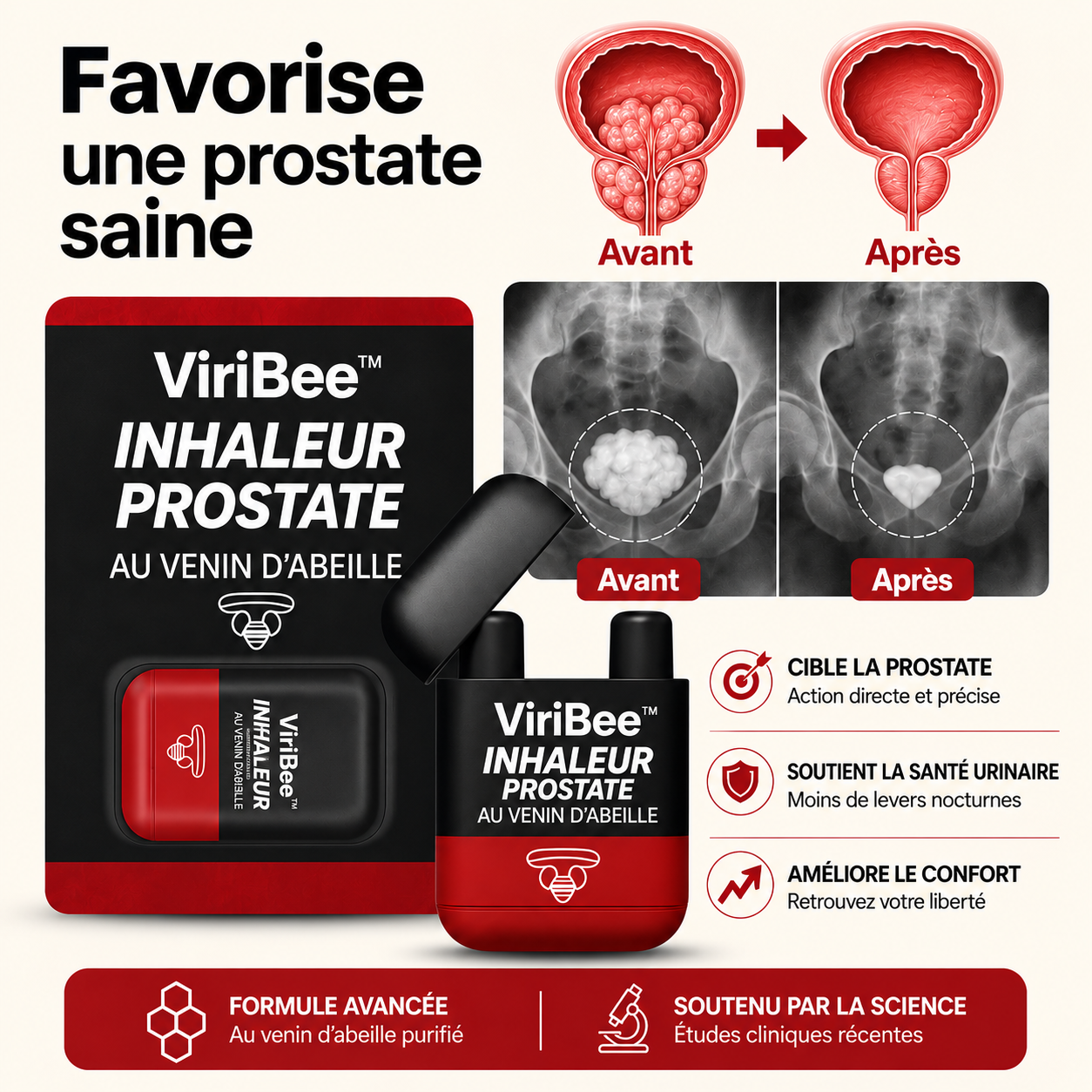 ViriBee™ Inhaleur Prostate au Venin d’Abeille | Retrouvez une érection ferme et immédiate en 3 minutes !