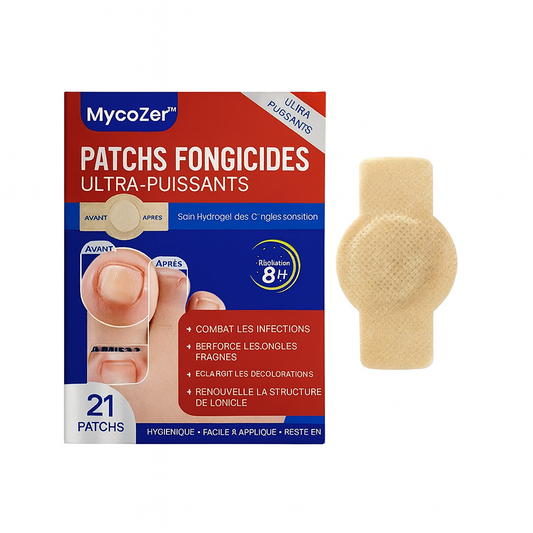 MycoZer™ Patchs Fongicides Ultra-Puissants | Détruit les mycoses des ongles en 7 jours – Résultat prouvé!