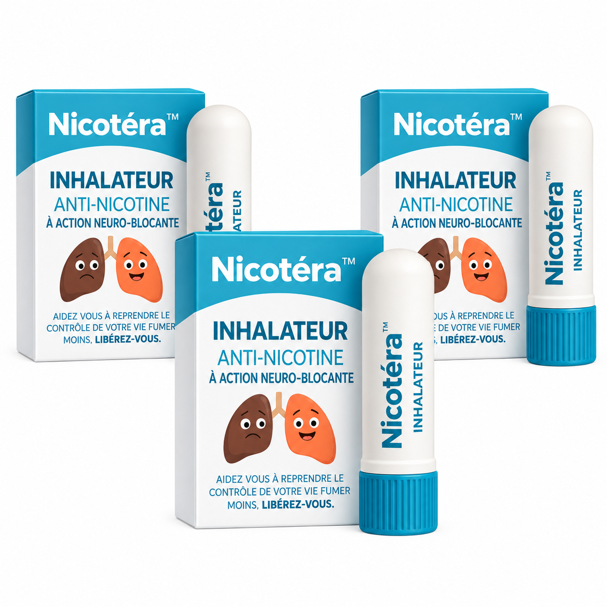 Nicotéra™ Inhalateur Anti-Nicotine à Action Neuro-Blocante | Arrêtez de fumer en seulement 3 jours !