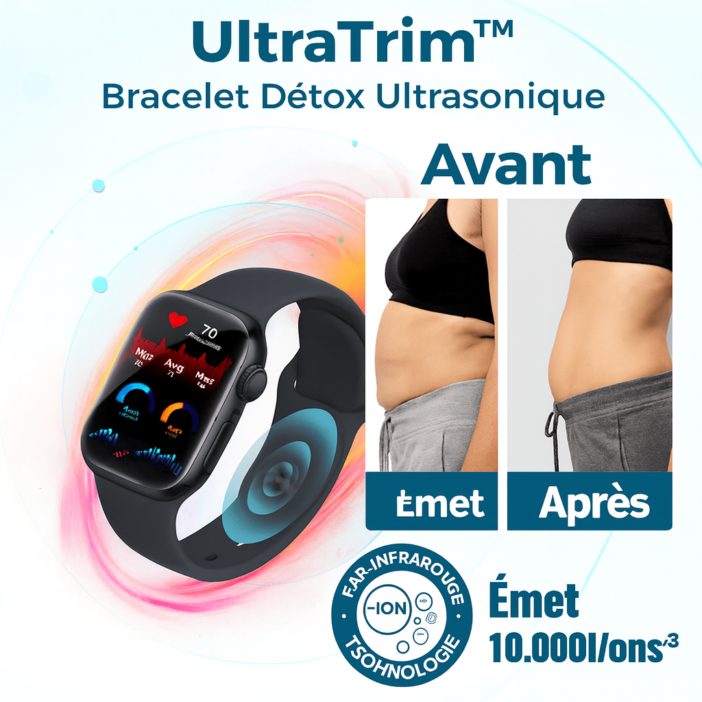 UltraTrim™ Bracelet Détox Ultrasonique | Minceur active et glycémie équilibrée en 10 jours!