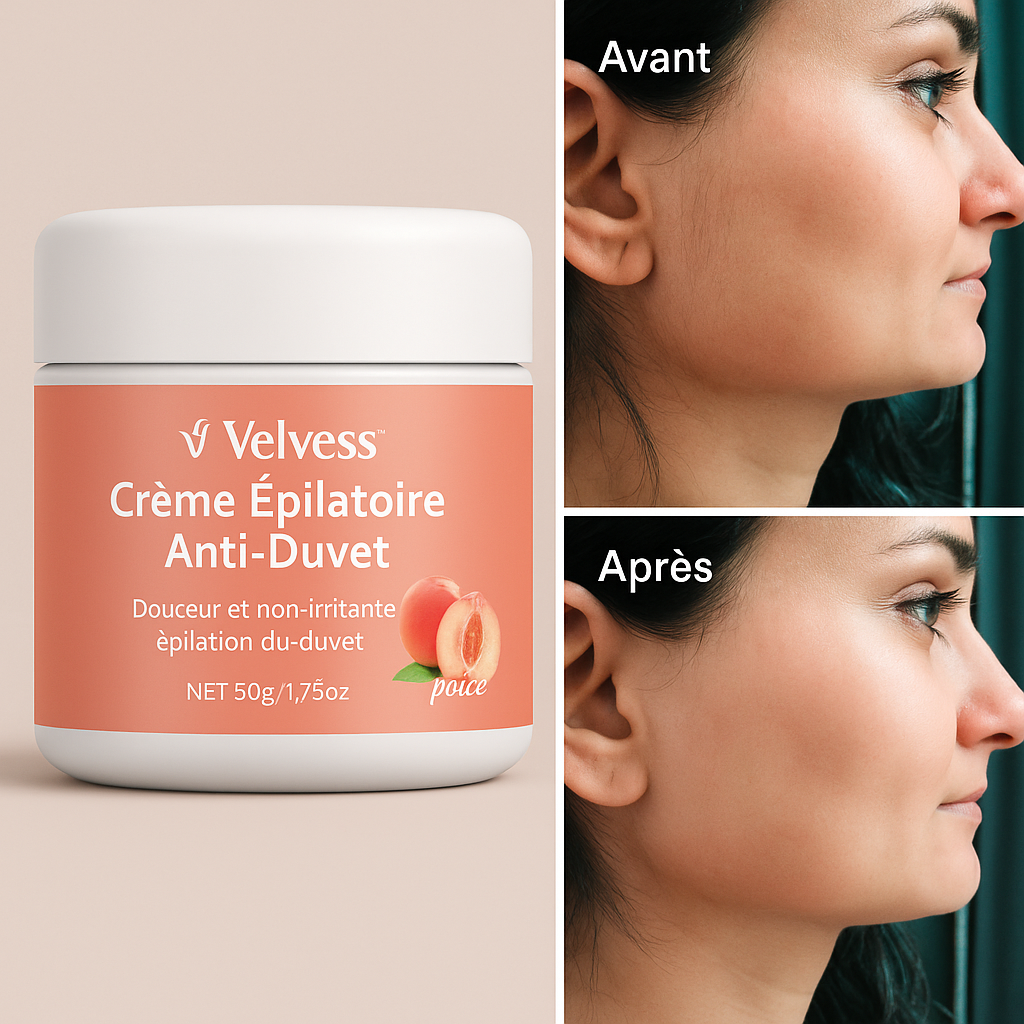 Velvess™ Crème Épilatoire Anti-Duvet | Lisse le visage et efface les ombres en 5 minutes!