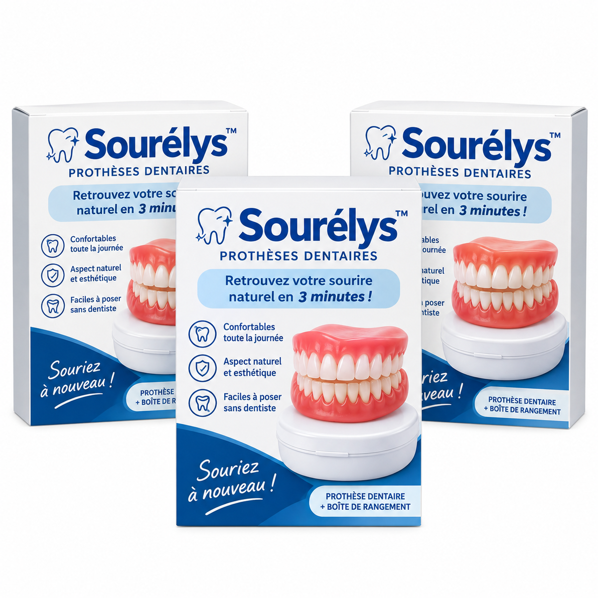 Sourélys™ Prothèses dentaires | Retrouvez votre sourire naturel en 3 minutes !
